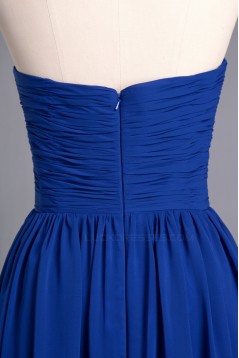 A-Line Sweetheart Long Blue Chiffon Prom Evening Formal Dresses ED010959