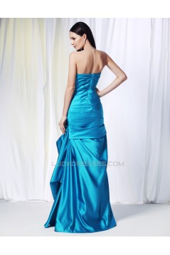 Strapless Long Blue Prom Evening Formal Dresses ED010969