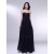 Empire Strapless Beaded Navy Blue Long Chiffon Prom Evening Formal Dresses Maternity Dresses ED010971
