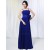 A-Line Spaghetti Strap Long Blue Chiffon Prom Evening Formal Dresses Bridesmaid Dresses ED010978