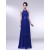 A-Line Long Blue Chiffon Prom Evening Formal Dresses Bridesmaid Dresses ED010990
