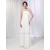 A-Line Strapless Long White Chiffon Prom Evening Formal Dresses ED010994