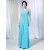 Sheath/Column Halter Long Blue Chiffon Prom Evening Formal Dresses Bridesmaid Dresses ED010998