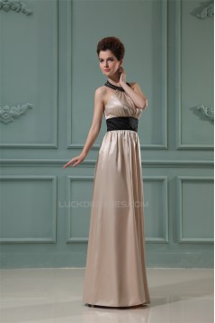 A-Line Beading Satin Elastic Woven Satin Prom/Formal Evening Dresses 02020003