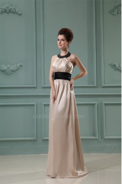 A-Line Beading Satin Elastic Woven Satin Prom/Formal Evening Dresses 02020003