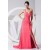 A-Line Beading One-Shoulder Puddle Train Chiffon Long Prom/Formal Evening Dresses 02020004