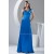 A-Line Dropped Floor-Length Long Blue Prom Party Formal Evening Bridesmaid Dresses 02020015