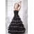 A-Line Ruffles Floor-Length Satin Organza Long Black Prom/Formal Evening Dresses 02020028