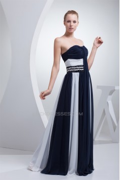 A-Line Sleeveless Beading Floor-Length Soft Sweetheart Prom/Formal Evening Dresses 02020031