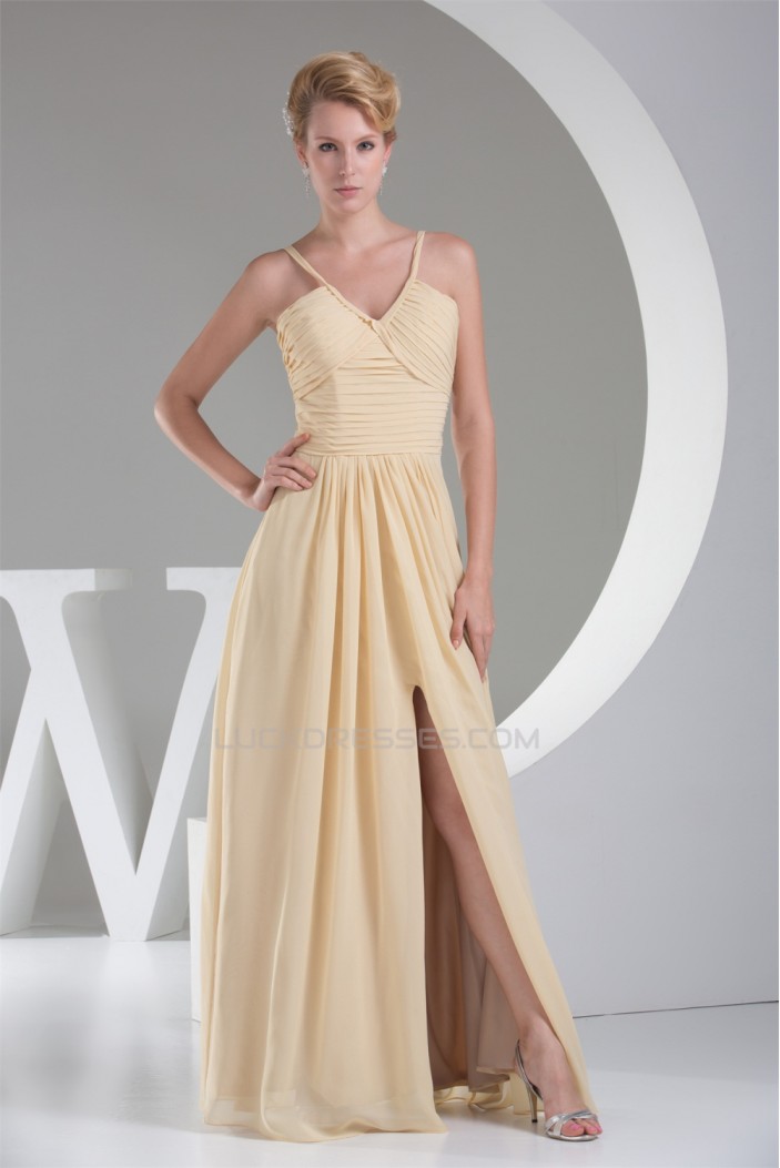 A-Line Sleeveless Floor-Length Ruffles V-Neck Prom/Formal Evening Dresses 02020036