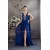 Sheath/Column Sequins Ruffles Chiffon Long Blue Prom/Formal Evening Dresses 02020037