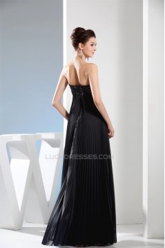 Empire Strapless Chiffon Long Black Prom/Formal Evening Dresses Maternity Evening Dresses 02020042