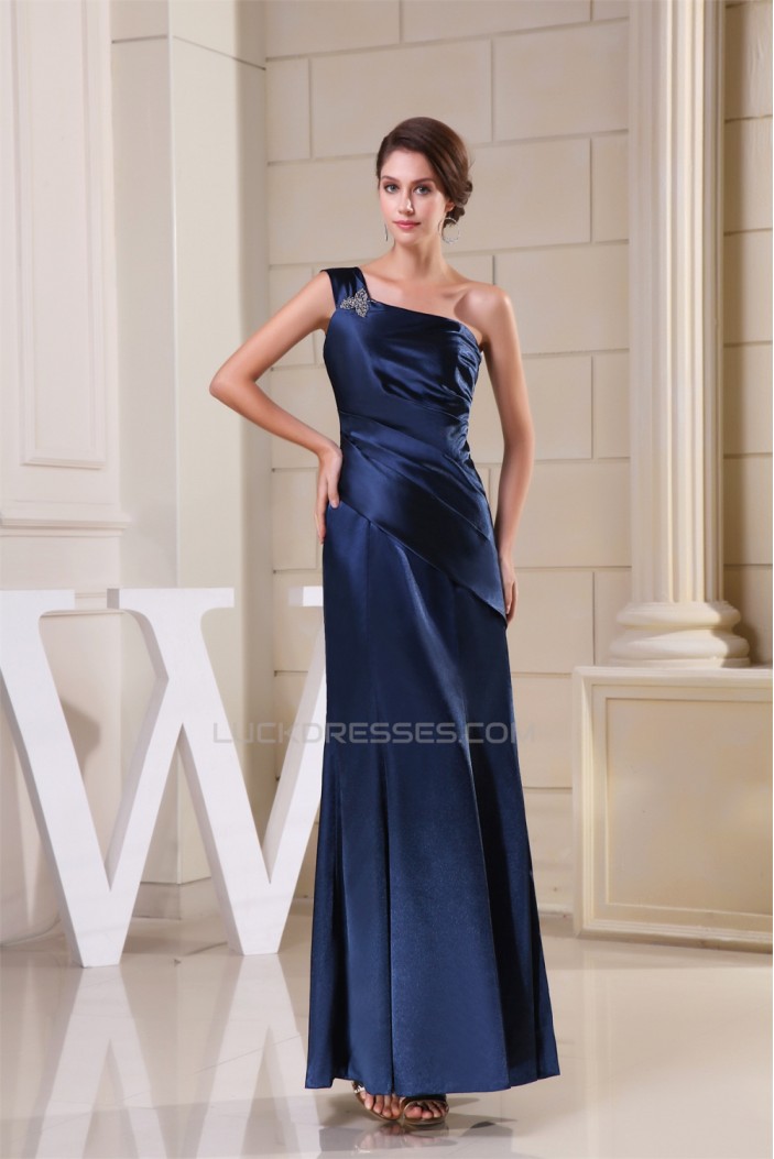 Trumpet/Mermaid One-Shoulder Long Evening Party Bridesmaid Dresses 02020056