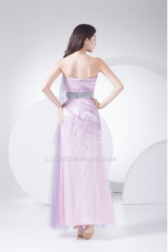 Ankle-Length Fine Netting Long Prom/Formal Evening Dresses 02020058