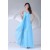 Beading Chiffon Silk like Satin One-Shoulder Long Blue Prom Evening Bridesmaid Dresses 02020071
