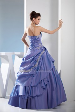 Beading Floor-Length Strapless A-Line Sleeveless Prom/Formal Evening Dresses 02020077