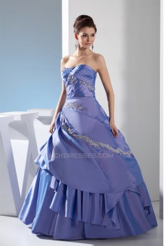 Beading Floor-Length Strapless A-Line Sleeveless Prom/Formal Evening Dresses 02020077