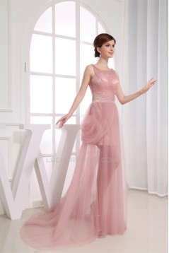 Beading Sheath/Column Scoop Sleeveless Prom/Formal Evening Dresses 02020087