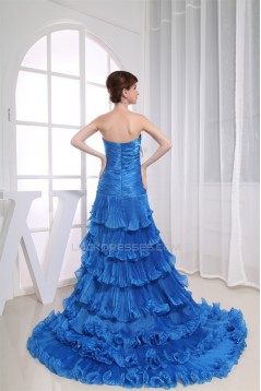 Beading Silk like Satin Korea Yarn Sweetheart Prom/Formal Evening Dresses 02020088
