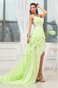 Affordable High Low Beading Sleeveless Chiffon Prom/Formal Evening Dresses 02020092