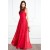 A-Line Red Long Chiffon Prom Evening Party Dresses 02021007
