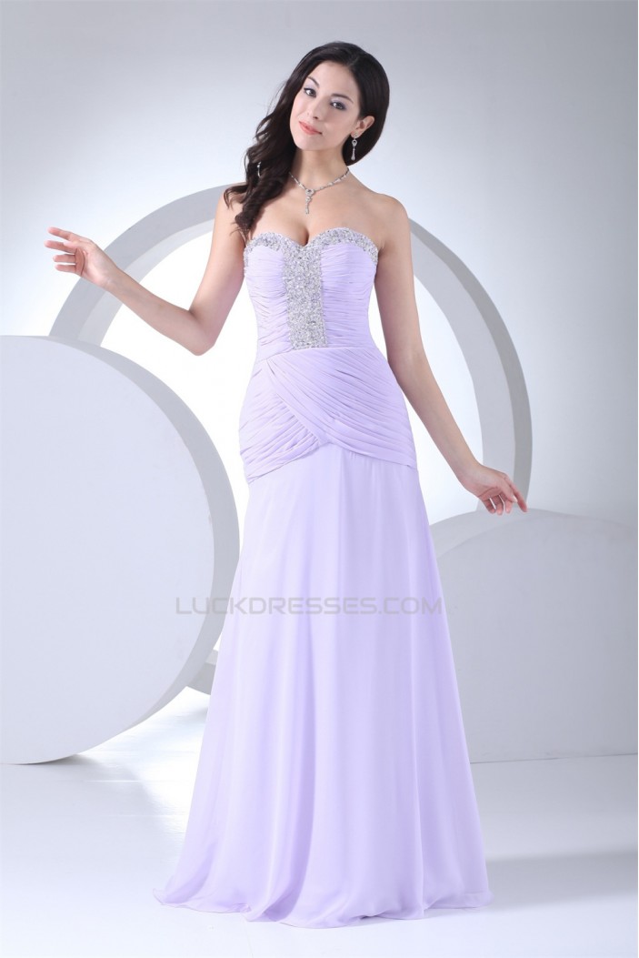 Beading Sweetheart A-Line Sleeveless Chiffon Prom/Formal Evening Dresses 02020101