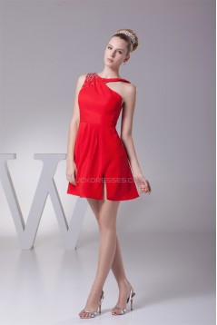 A-Line Scoop Sleeveless Chiffon Evening Party Bridesmaid Dresses 02021025