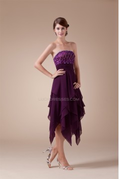 Asymmetrical Sleeveless Chiffon Silk like Satin Prom/Formal Evening Dresses 02021039