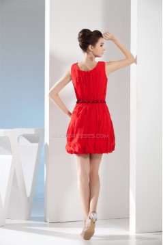 Beading Sheath/Column Short/Mini Chiffon Prom/Formal Evening Dresses 02021048