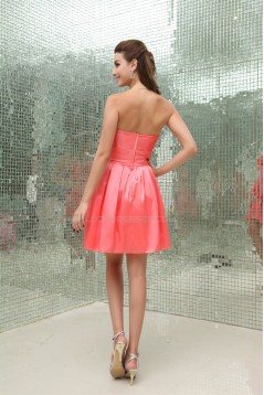 Beading Sleeveless Satin Taffeta Short/Mini Prom/Formal Evening Dresses 02021053