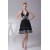 A-Line Halter Sequin Short Black Knee-Length Prom/Formal Evening Dresses 02021072