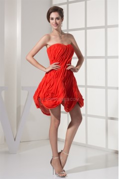 Handmade Flowers Soft Sweetheart Short/Mini Prom/Formal Evening Dresses 02021083