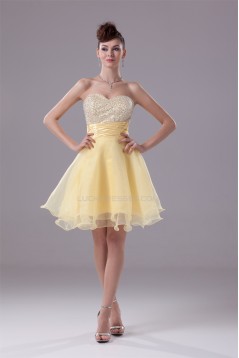 A-Line Ruched Organza Silk like Satin Sequined Material Prom/Formal Evening Dresses 02021107