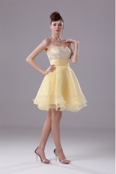 A-Line Ruched Organza Silk like Satin Sequined Material Prom/Formal Evening Dresses 02021107