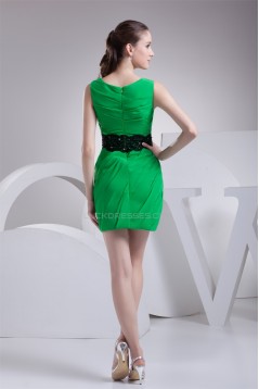 Sheath/Column Lace Scoop Short/Mini Sleeveless Prom/Formal Evening Dresses 02021136