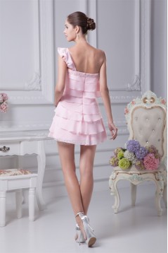Short/Mini A-Line Sleeveless One-Shoulder Prom/Formal Evening Dresses 02021158