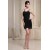 Short/Mini Criss Cross Sheath/Column Scoop Little Black Dresses 02021166