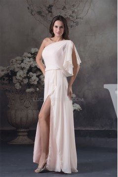 One-Shoulder Chiffon Long Prom/Formal Evening Bridesmaid Dresses 02021191