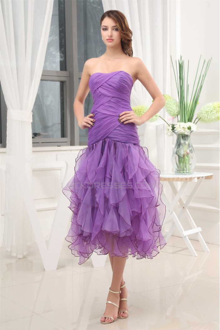 Sleeveless Satin Organza Ruffles Soft Sweetheart Prom/Formal Evening Dresses 02021218