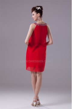 Sleeveless Short/Mini Sheath/Column Scoop Bridesmaid Dresses 02021226