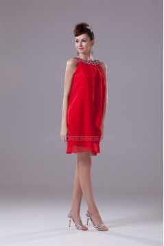 Sleeveless Short/Mini Sheath/Column Scoop Bridesmaid Dresses 02021226