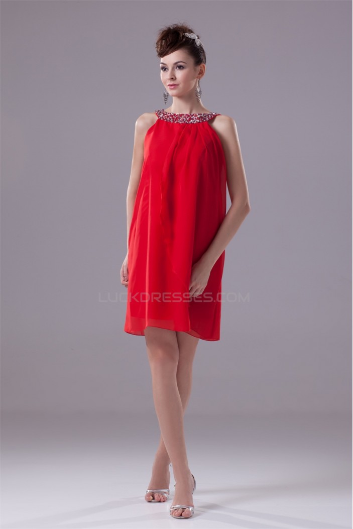 Sleeveless Short/Mini Sheath/Column Scoop Bridesmaid Dresses 02021226