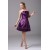 Sleeveless Silk like Satin A-Line Short/Mini Purple Prom/Formal Evening Bridesmaid Dresses 02021230