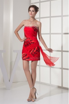 Sleeveless Soft Sweetheart Beading Satin Chiffon Prom/Formal Evening Dresses 02021232
