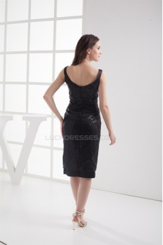 Sleeveless V-Neck Knee-Length Sheath/Column Prom/Formal Evening Dresses 02021236