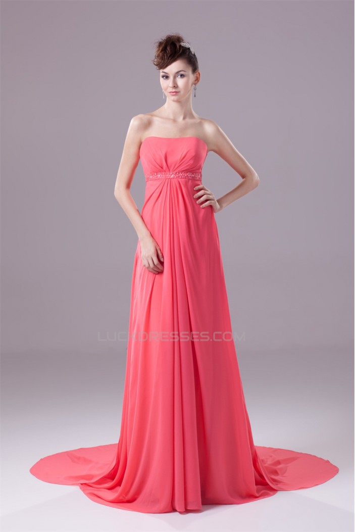 Empire Brush Sweep Train Strapless Sleeveless Prom/Formal Evening Maternity Dresses 02020126