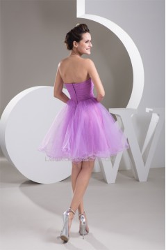 A-Line Fine Netting Sleeveless Short/Mini Prom/Formal Evening Dresses 02021278