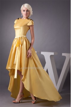 Asymmetrical Bows Short A-Line Taffeta Prom/Formal Evening Dresses 02021284