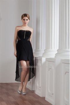 Beading Sheath/Column High Low Asymmetrical Sleeveless Prom/Formal Evening Dresses 02021293
