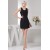 fashionable Sheath/Column Straps Sleeveless Beading Little Black Dresses 02021322